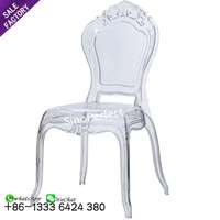 Usine directement Sinoperfect meubles décorations de mode invité fête en plein air chaise blanche en plastique meubles de mariage de luxe