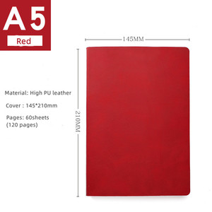 Bìa cứng Pu da máy tính xách tay nghĩ rằng notepad 120 trang kinh doanh đầy màu sắc đơn giản A5 Kích thước Nhật Ký lót chất lượng cao dễ dàng bằng văn bản - Product Image 5