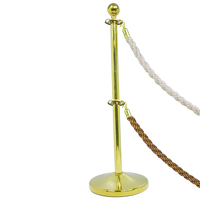 Innovativer goldener Edelstahl-Seilabsperrpfosten für Warteschlangen, 5m Absperrstange für rote Teppiche, Ingenieurqualität