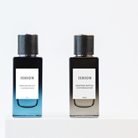 Vente en gros de flacons de parfum en verre transparent de luxe personnalisés OEM 30ml 50ml 100ml avec atomiseur et couvercle pour cadeau