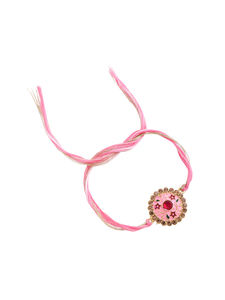 Conjunto de Tres Pulseras Rakhi Hechas a Mano con Perlas y Kundan para Hermano, Pulseras de Hilo para Raksha Bandhan con Cuentas de Perlas, Regalo Étnico para Festividades - Product Image 4