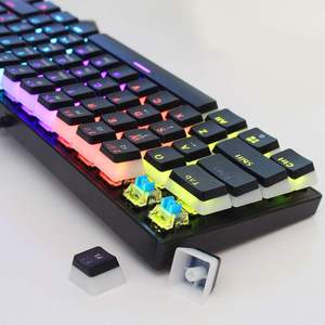 Hardware y Software para Juegos de Computadora, Teclado para Juegos con Cable y Retroiluminación LED de 61 Teclas, Ban Phim Co Clavier Mecaniqu - Product Image 6