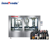 Machine de mise en bouteille de vin monobloc à vide rotatif 800-1200BPH pour vin rouge, vin blanc, vin de fruits
