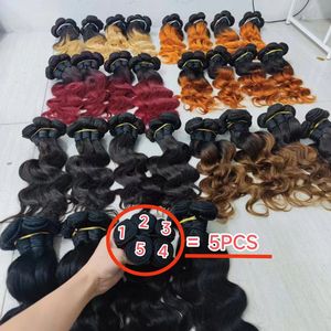 Extensions de cheveux ondulés ombrés Letsfly, très vendues, cheveux vierges brésiliens 9A, mèches de cheveux humains de bonne qualité - Product Image 3