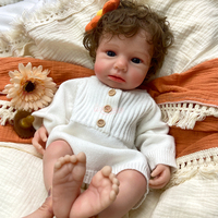 Poupée Bébé Reborn en Silicone Ultra Réaliste Taille Naturelle, Bouche Ouverte, Prête à Prendre la Sucette, Cheveux Personnalisables, Fabricant OEM, Fournisseur de Poupées