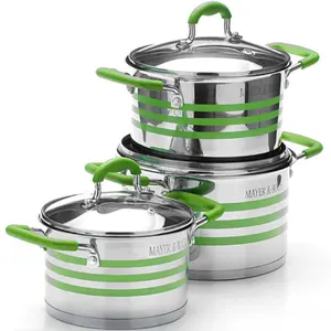 Green Apple Cookware Sets Non Stick Beige Cookware 4 Piece Set 9Pcs Stainless Steel Cookware Set 46 Cm