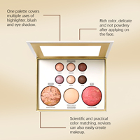 Palette de Maquillage Tout-en-un : Fards à Paupières, Contour, Blush, Illuminateur Scintillant – Cosmétiques Véganes en Stock, Faible Déperdition, Direct Usine