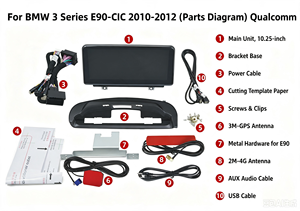 Pour BMW Série 3 E92 CIC 10-12 – Autoradio Android avec écran tactile HD 10,25 pouces et double système - Product Image 2
