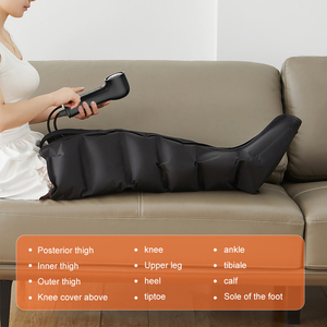 PAKISS OEM ODM Masseur de jambes électrique à compression d'air, enveloppant intégral avec fermeture éclair, pour pieds, mollets et cuisses, avec sacs d'air et intensité réglable, vente en gros - Product Image 3