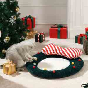 เตียงสัตว์เลี้ยงที่นอนสัตว์เลี้ยงสไตล์ใหม่บ้านสุนัขแมวแสนสบายรูปหัวใจหรูหราทรงหัวใจ - Product Image 3