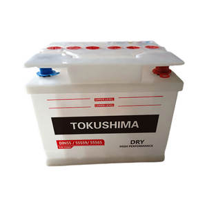 TOKUSHIMAドライチャリングバッテリー製造工場JIS DIN 12V 45Ah 55Ahアシッドリードカーバッテリー - Product Image 2