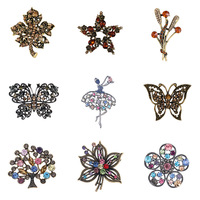 Bros Pin Mewah Klasik Gaya Eropa Amerika untuk Wanita, Desain Bunga Vintage untuk Pakaian Pesta Pernikahan