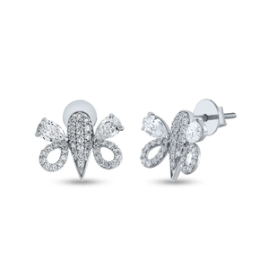 Gorgeous Butterfly <b>Diamond</b> <b>Earrings</b> Designed For Special Occasions With A Beautiful Timeless Look Indian Supplier - Product Image 1