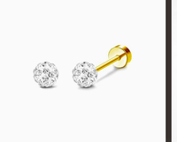 Boucles d'oreilles personnalisées en acier inoxydable doré, créoles papillon et fleur, clous d'oreilles cœur et étoile en zircon, bijoux de piercing pour femme, lot