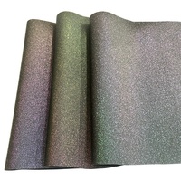 Feuilles de similicuir PU à paillettes épaisses irisées à dégradé de couleurs changeantes - Élastiques et imperméables pour la décoration de canapés et de sacs