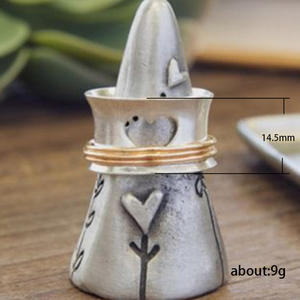 F686 Heart Shape Stainless Steel <b>Wedding</b> Band 18K Gold Plated Unisex Engagement <b>Ring</b> <b>For</b> <b>Couples</b> Fashion Jewelry - Product Image 5