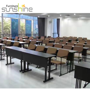 Sang trọng hiện đại l-hình dạng bàn điều hành cho CEO/Quản lý chất lượng cao đôi chân thép cài đặt dễ dàng văn phòng bàn máy tính - Product Image 3