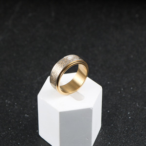 Anillo giratorio de acero inoxidable para hombre, diseño de nudo celta nórdico, color dorado, negro y plateado, joyería de regalo SA1161 - Product Image 3