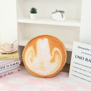 Nueva llegada de peluche café Latte arte tiro almohada muñeco de peluche hogar Decoración sofá dormir almohada suave café arte cojín muñeca - Product Image 5