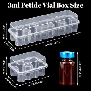 Caja de Almacenamiento para Frascos de Vacunas de 3 ml, 5 ml, 7 ml, 10 ml, 10 cc, 20 ml, Caja de Plástico para Frascos, Soporte para Frascos de Péptidos - Product Image 2