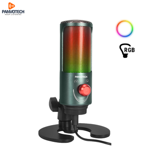 Micrófono de Condensador USB <span class=keywords><strong>Profesional</strong></span> con Cable, Iluminación RGB, Cancelación de Ruido, Diseño Ligero para Grabación y Juegos - Product Image 1
