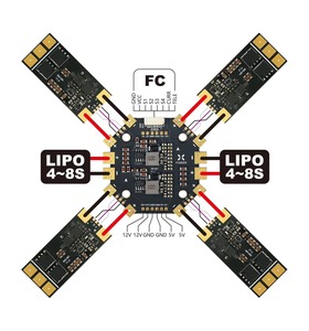 ราคาขายส่ง Foxeer PDB400 8S A สำหรับชุดควบคุมการบินโดรนแข่ง RC - Product Image 5