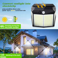 Sensor de Seguridad para Exteriores, Impermeable, Lámpara Solar LED UV para Jardín, Patio, Garaje, Camino, Lámpara de Pared