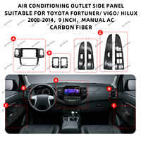 Panel Trim Interior Dashboard Mobil Bahan Serat Karbon Grosir Pabrik untuk TOYOTA FORTUNER Hilux VIGO 2008-2014 Bingkai DVD Mobil