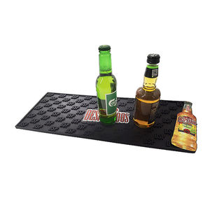 Silicone <b>Bar</b> Counter Mat Custom Logo Non Slip Waterproof Spill Resistant <b>Bar</b> Runner Pad For <b>Bar</b> Cafe Drink Service Protection - Product Image 2