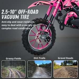 Motocicleta Todoterreno de Gasolina para Niños de 49 cc, Color Rosa, Lista para Enviar, Ideal para Principiantes, Velocidad Máxima de hasta 40 km/h, Fabricada en China para Jugar al Aire Libre - Product Image 3