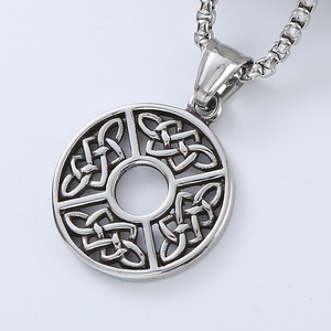 เทรนด์วินเทจผู้ชายสแตนเลสสไตล์พังก์ต้นไม้แห่งชีวิตข้ามฮิปฮอปสร้อยคอจี้โซ่ยาว - Product Image 3