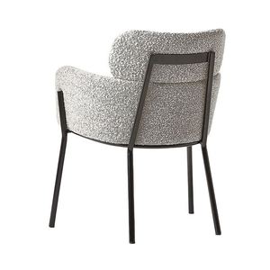 เก้าอี้ทานอาหารบุผ้าบุคล้ายขนสัตว์สีเทาอมแดงสไตล์ยุโรป ผลิตจากโรงงาน คุณภาพระดับหรูหรา ราคาประหยัด เหมาะสำหรับตกแต่งภายในบ้าน - Product Image 3