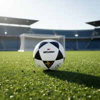 Tenue de Noël WELLMAN, ballon de football classique noir et blanc en PU, taille 5, durable, léger, pour intérieur et extérieur, vente en gros d'usine