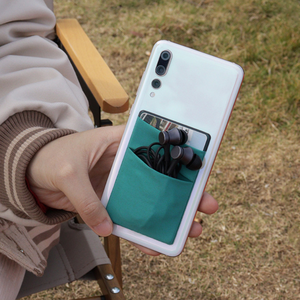 Funda portátil para teléfono móvil con tarjetero adhesivo elástico cartera para tarjetas de crédito tarjetero duradero - Product Image 2