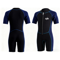 DIVESTAR kualitas tinggi Neoprene 3mm uniseks tidak beracun mulus sekering ritsleting belakang pendek pakaian pabrik kustom