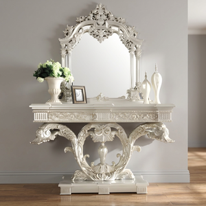 Modern Hand Carved Mahogany Solid Wood Console Table <b>TV</b> <b>Stand</b> Mirrored Feature Home Furniture Living Room Bedroom Dining Hotel - Product Image 2