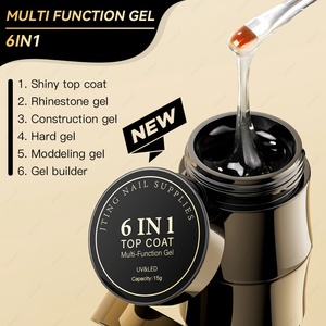 JTING Gel Multifonction 6-en-1 : Top Coat Brillant, Gel de Construction à Effets Variés, Gel de Modelage et de Nivellement, Vernis à Ongles - Product Image 1