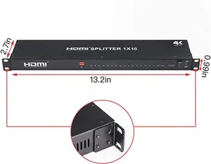 Original Factory Hot Sale KUYIA HDCP 1.4V 16 Way HDMI Splitter Wjth Remote 4K Switch Hdmi Splitter 1 In 16 Out Multi-interface