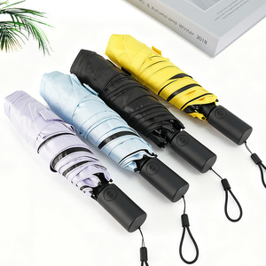 Paraguas Clásico Compacto Fácil de Transportar con Protección UV, Impermeable, para Sol y Lluvia, Apertura Automática, Ligero, Personalizado con Logotipo, Plegable en Tres Secciones - Product Image 1