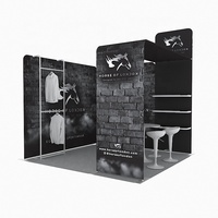 Support de toile tendue portable en aluminium 10x10 pour présentoir de vêtements, stand d'exposition, salon professionnel