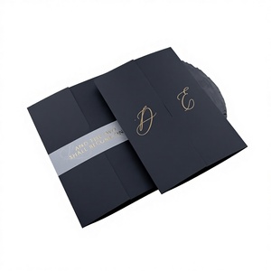 Invitations de <span class=keywords><strong>mariage</strong></span> pliables en acrylique miroir de luxe personnalisées avec détails de dorure exquise et support pour codes QR - Product Image 5