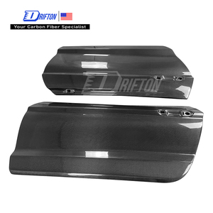 Panneaux de porte sport en fibre de carbone améliorés Drifton pour Ford Mustang Gen6 S550.1/S550.2 2015-2023, protection en tissage 3K/6K/12K - Product Image 1