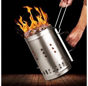 Allume-feu pour barbecue en acier inoxydable rapide Auplex, <span class=keywords><strong>cheminée</strong></span> à charbon de bois, résistant à la corrosion, portable pour barbecue en plein air - Product Image 3