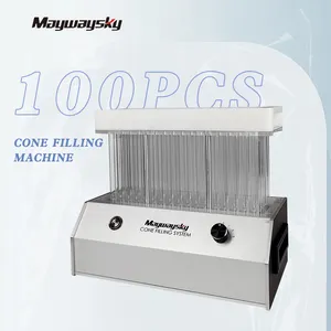 Maywaysky 100pcs Cigar Filling Machine For 1g/2g/3g Cone Rolling Device For 10mm