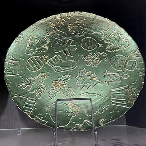 ZK230225 plaque <span class=keywords><strong>de</strong></span> verre <span class=keywords><strong>de</strong></span> peinture <span class=keywords><strong>rouge</strong></span> conception plaque <span class=keywords><strong>de</strong></span> mariage en verre résistant à la chaleur assiettes <span class=keywords><strong>de</strong></span> dîner en verre <span class=keywords><strong>de</strong></span> noël pour Restaurant - Product Image 2