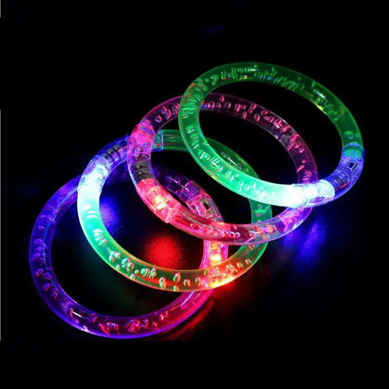 Acrylic Light Bracelet Led Flash Colorful Bubble Bracelet Toys Led Bracelets Light Up Toys Birthday Gifts Party Supplies