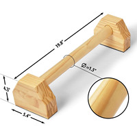 Barres de musculation en bois massif, barres de musculation en bois de hêtre respectueuses des articulations, équipement de callisthénie, poignées pour hommes