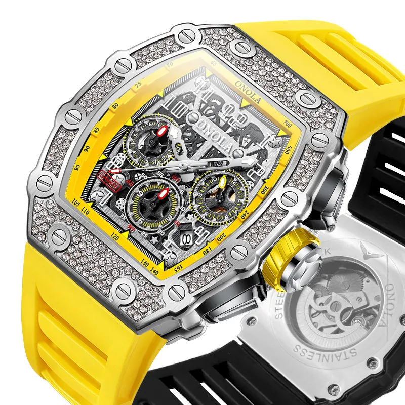 ONOLA Watch Man Luxury Fashion Multi Functional Automatic Mechanical Watch Waterproof Mens Watches