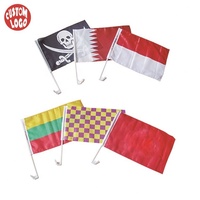 Drapeau de voiture personnalisé, taille et design personnalisés, drapeau de voiture en polyester, mât en plastique