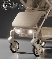 Système de voyage 2-en-1 de qualité supérieure, pliable facilement, cadre en alliage d'aluminium léger, poussette bébé en lin, 0-3 ans, XCD